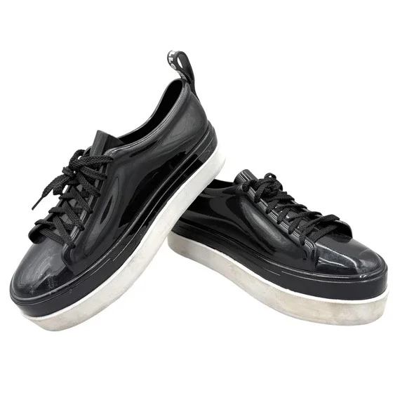 Melissa BE + Hello Kitty Womens Size 10 US Black Platform Sneakers Shoes